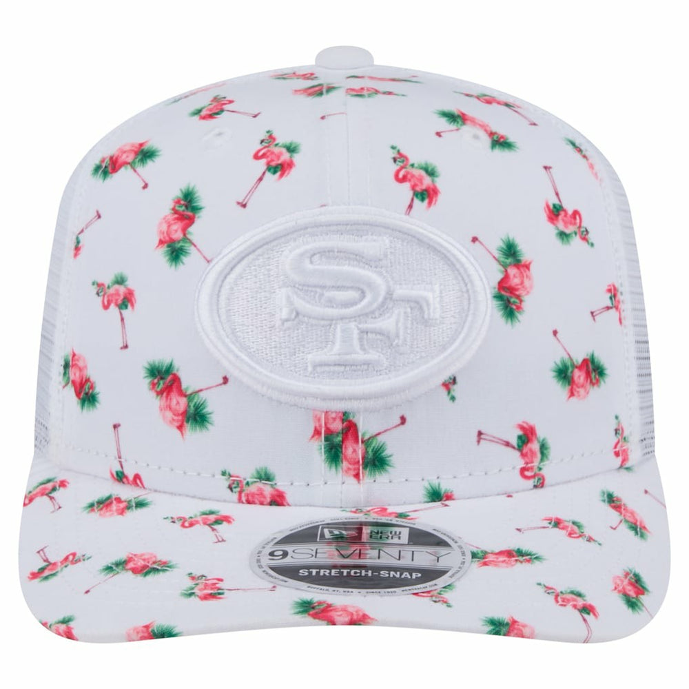 San Francisco 49ers New Era Adventure Flamingo Pattern 9SEVENTY Stretch-Snap Hat White - NFL