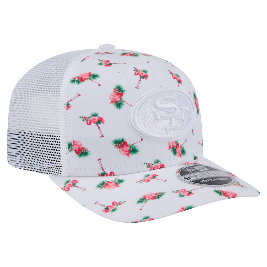 San Francisco 49ers New Era Adventure Flamingo Pattern 9SEVENTY Stretch-Snap Hat White - NFL