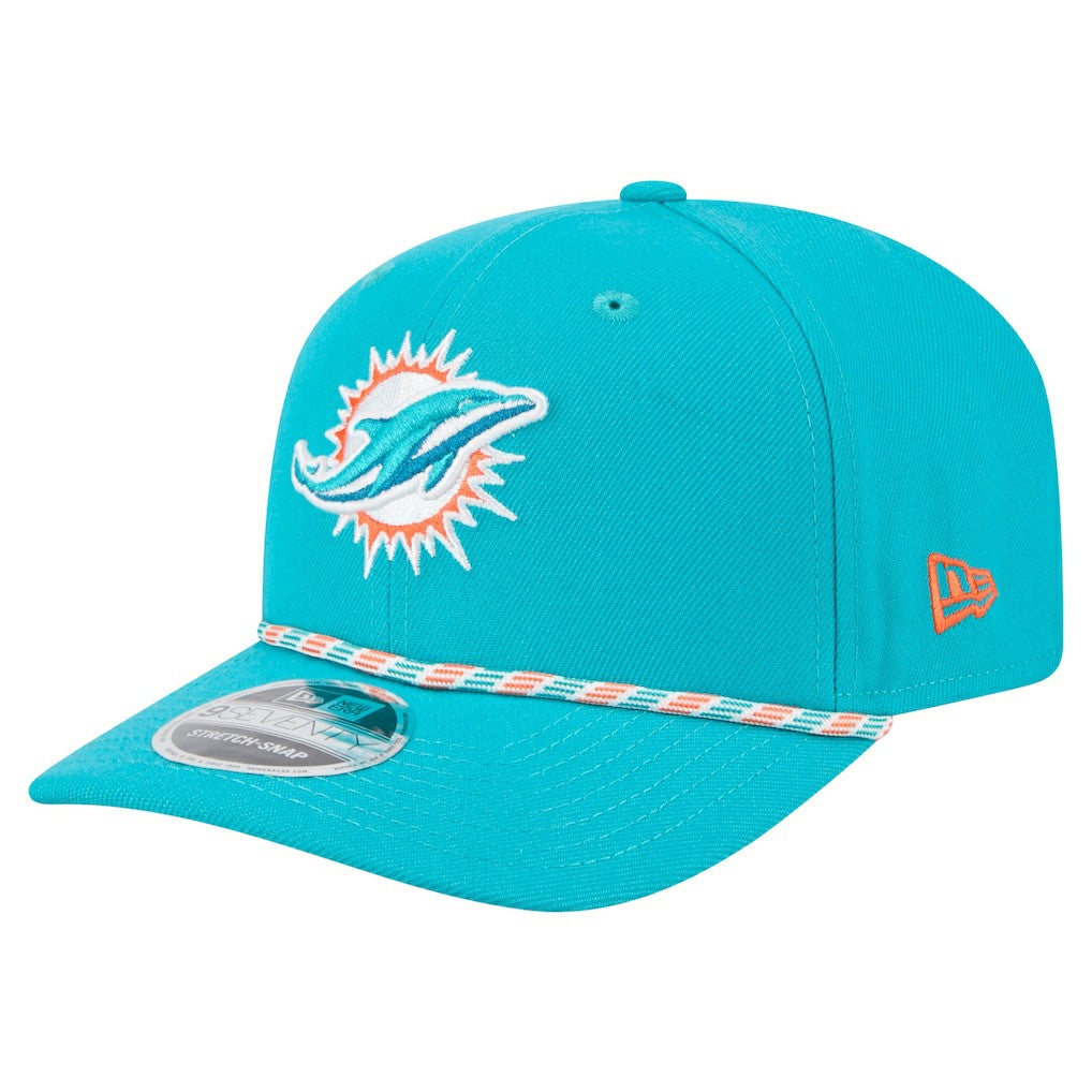 Miami Dolphins New Era Gameday Multi Rope 9SEVENTY Stretch-Snap Hat Aqua - NFL