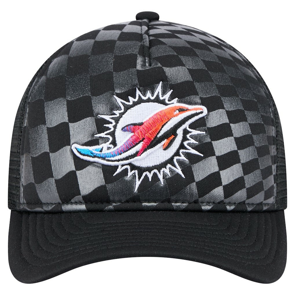 Miami Dolphins New Era Gradient 9FORTY Adjustable Hat Black - NFL