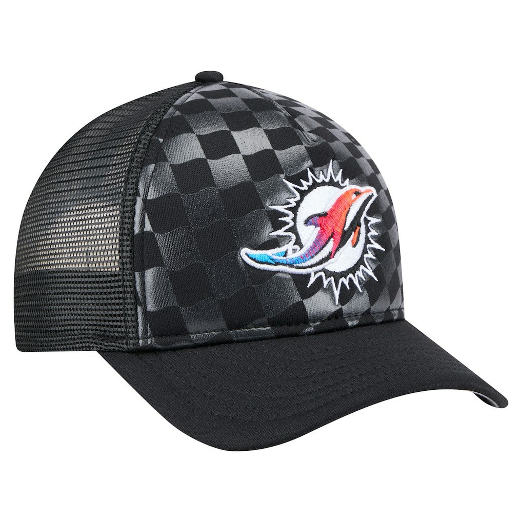 Miami Dolphins New Era Gradient 9FORTY Adjustable Hat Black - NFL