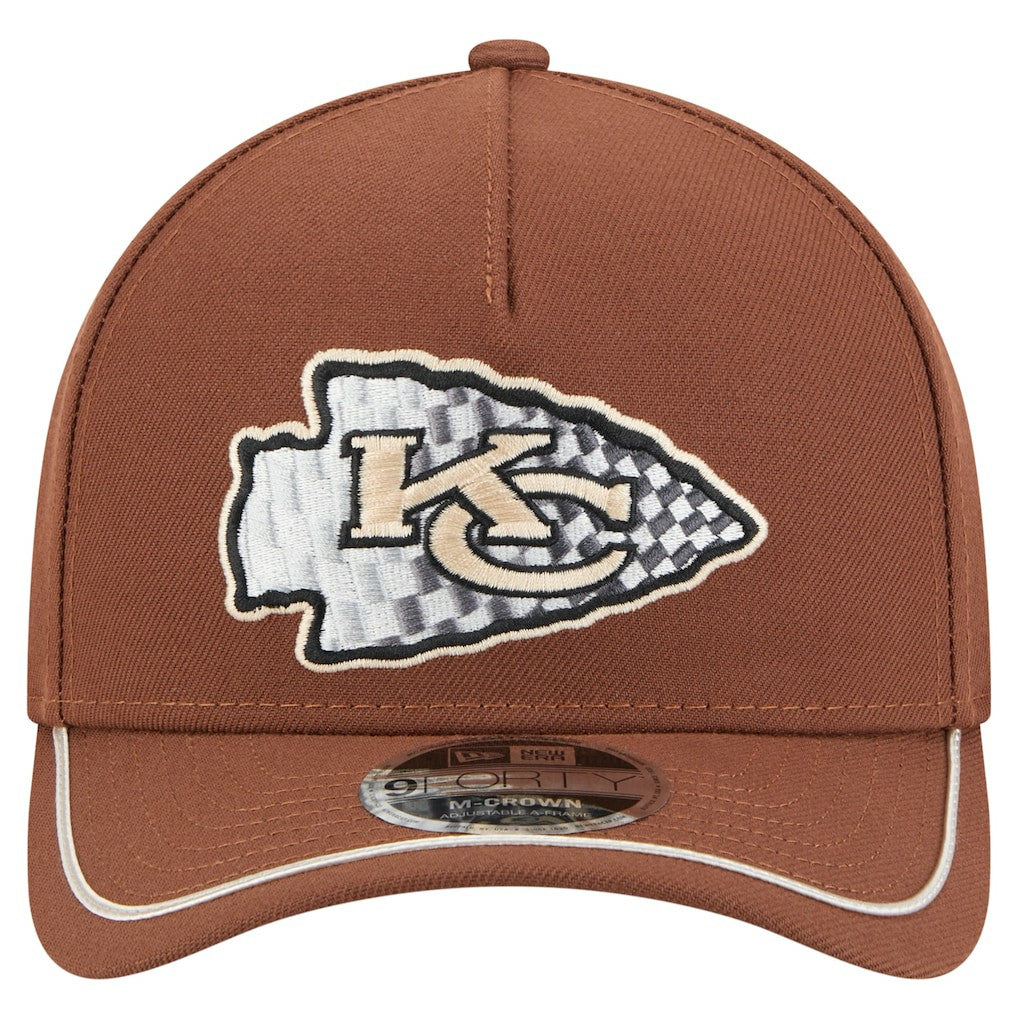 Kansas City Chiefs New Era Motorsport 9FORTY Adjustable Hat Brown - NFL