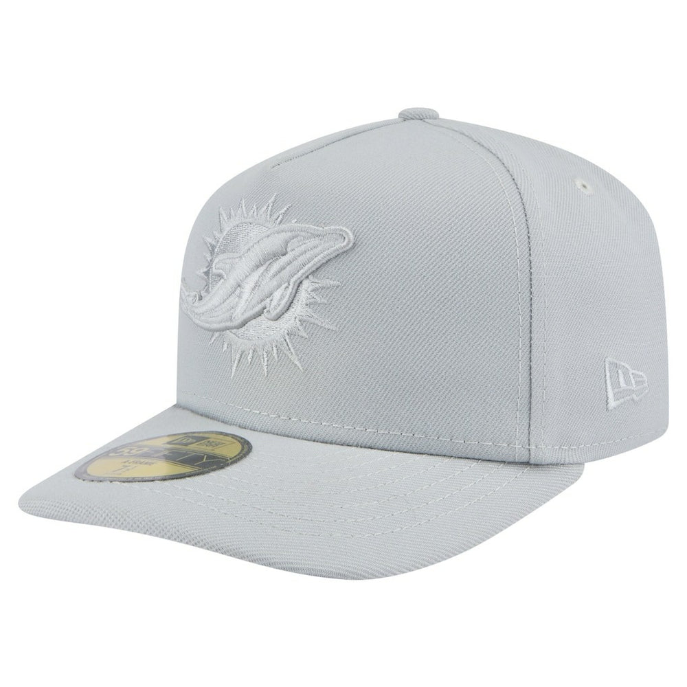 Miami Dolphins New Era Color Pack A-Frame 59FIFTY Fitted Hat Gray - NFL