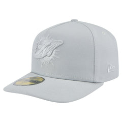 Miami Dolphins New Era Color Pack A-Frame 59FIFTY Fitted Hat Gray - NFL