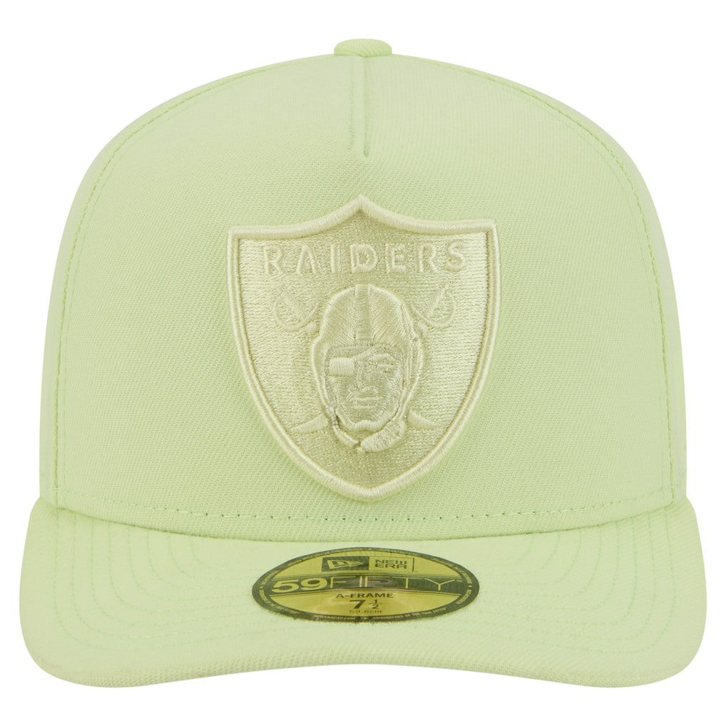 Las Vegas Raiders New Era Color Pack A-Frame 59FIFTY Fitted Hat Light Green - NFL