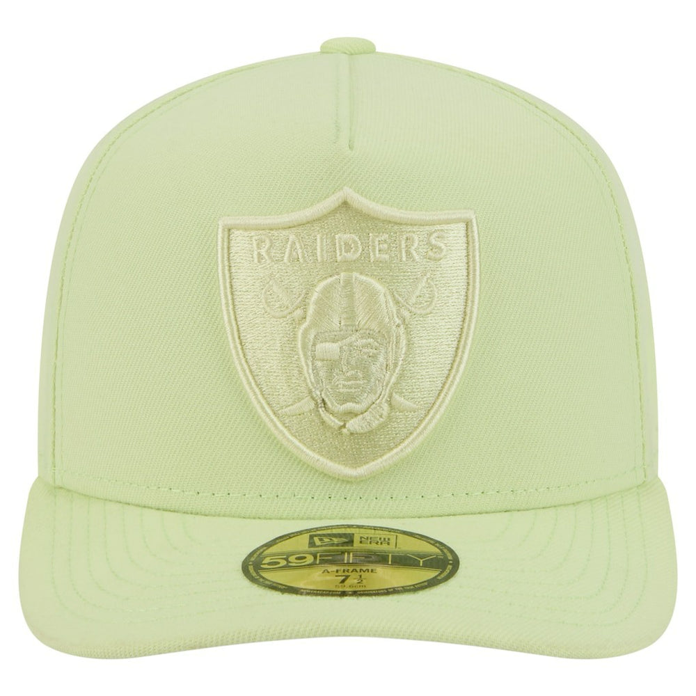 Las Vegas Raiders New Era Color Pack A-Frame 59FIFTY Fitted Hat Light Green - NFL