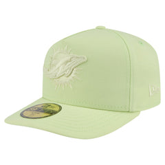 Miami Dolphins New Era Color Pack A-Frame 59FIFTY Fitted Hat Light Green - NFL