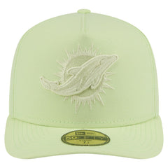 Miami Dolphins New Era Color Pack A-Frame 59FIFTY Fitted Hat Light Green - NFL