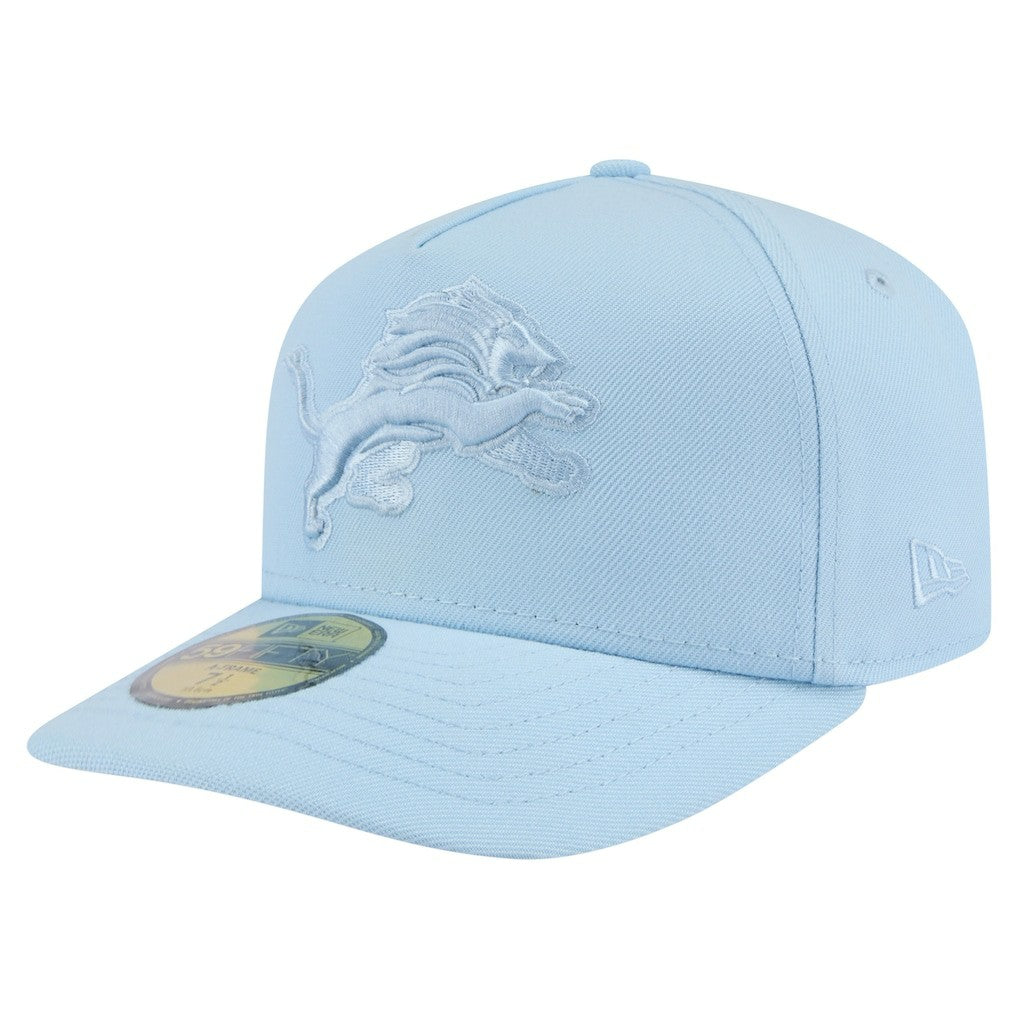 Detroit Lions New Era Color Pack A-Frame 59FIFTY Fitted Hat Light Blue - NFL