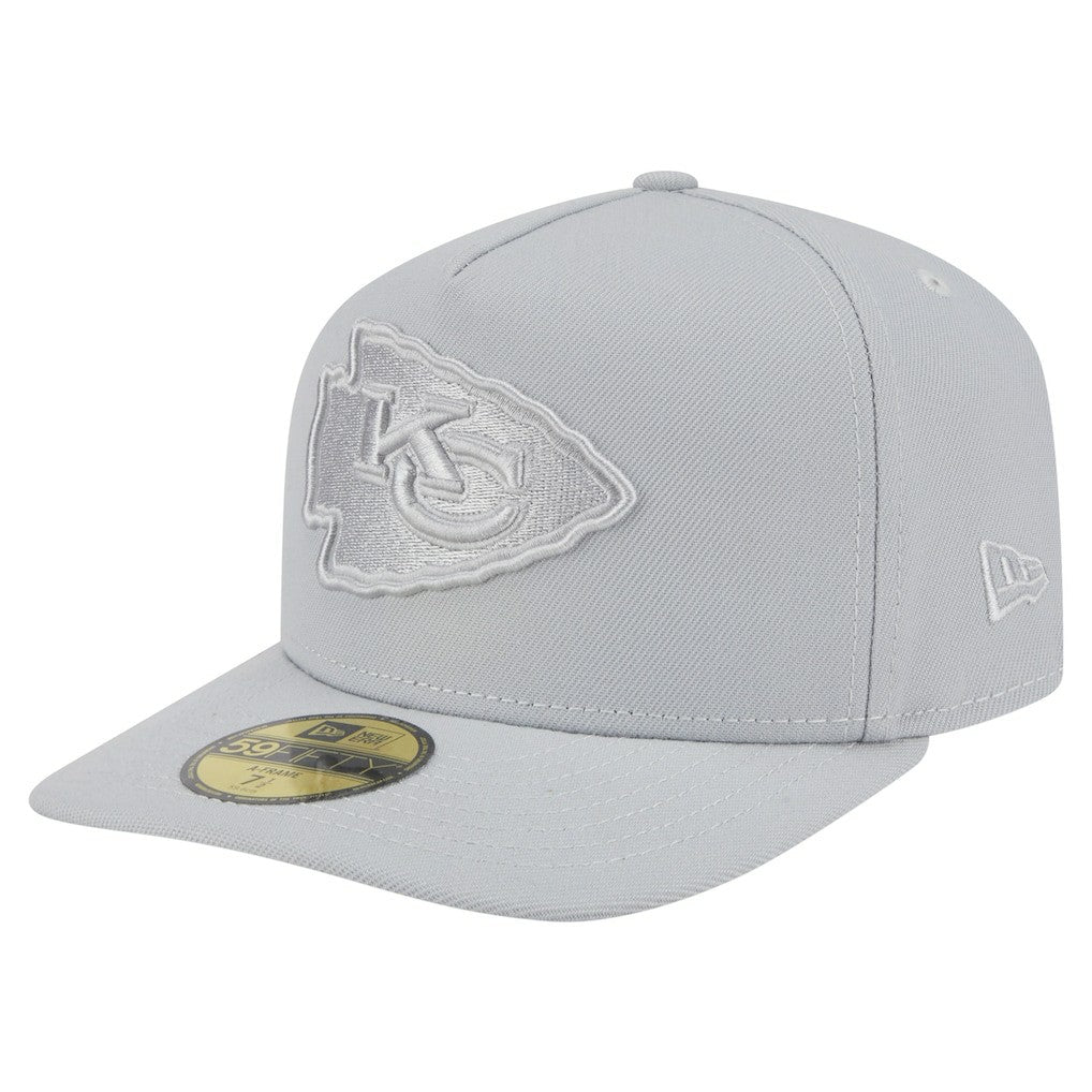 Kansas City Chiefs New Era Color Pack A-Frame 59FIFTY Fitted Hat Gray - NFL