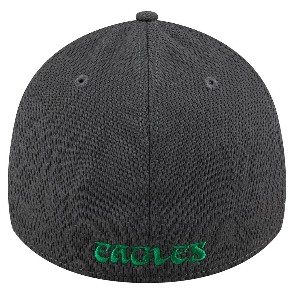 Philadelphia Eagles New Era Throwback Logo Main 39THIRTY Flex Hat Graphite - NFL