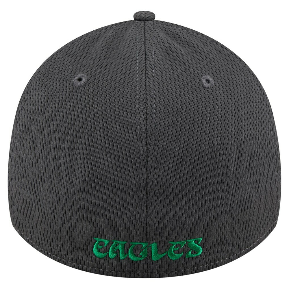 Philadelphia Eagles New Era Throwback Logo Main 39THIRTY Flex Hat Graphite - NFL