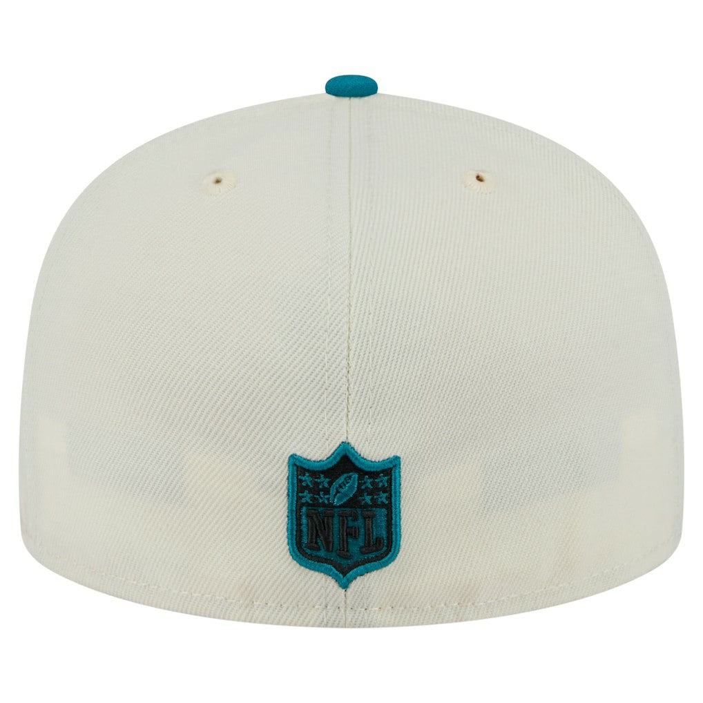 Jacksonville Jaguars New Era Main 59FIFTY Fitted Hat Cream/Teal - NFL