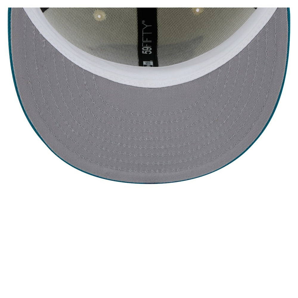 Jacksonville Jaguars New Era Main 59FIFTY Fitted Hat Cream/Teal - NFL
