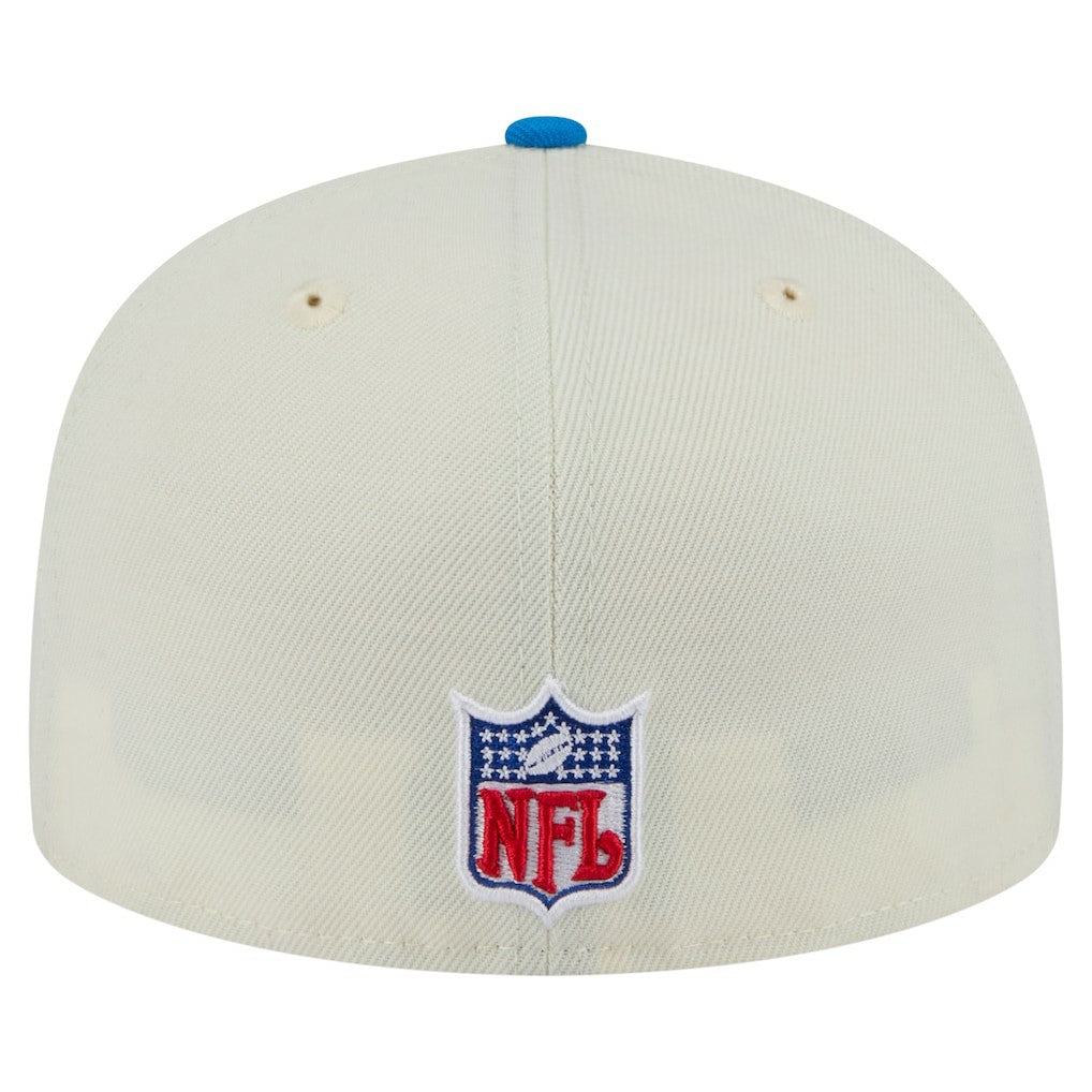 Detroit Lions New Era Main 59FIFTY Fitted Hat Cream/Blue - NFL