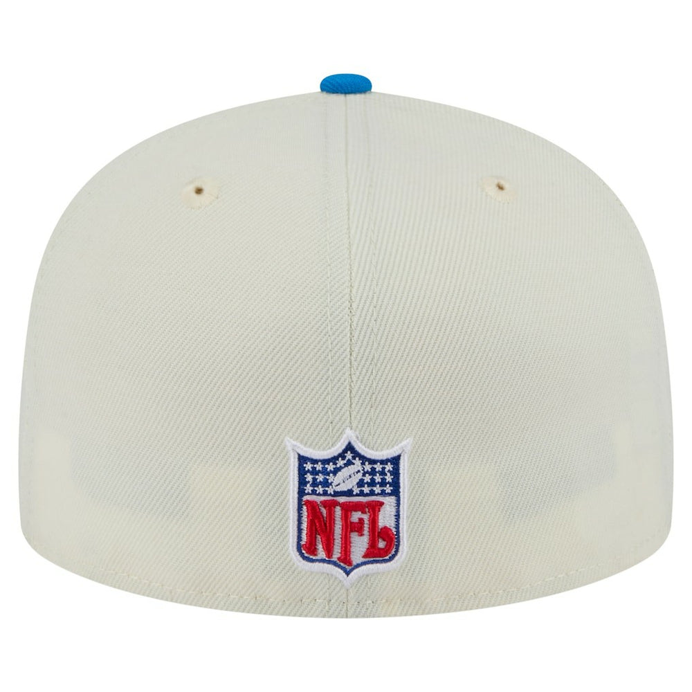 Detroit Lions New Era Main 59FIFTY Fitted Hat Cream/Blue - NFL
