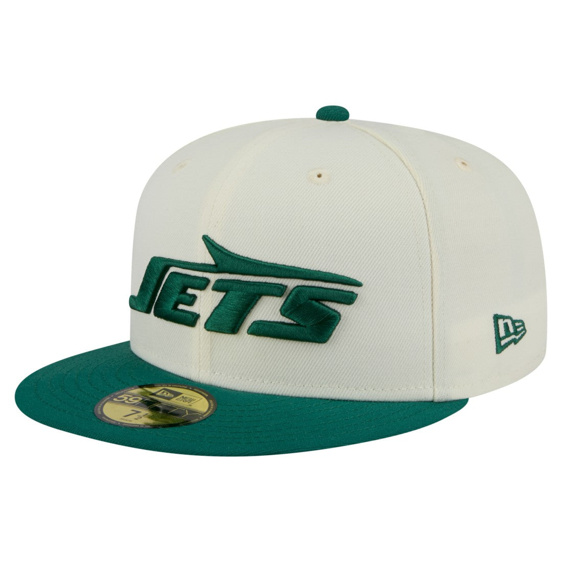New York Jets New Era Main 59FIFTY Fitted Hat Cream/Green - NFL
