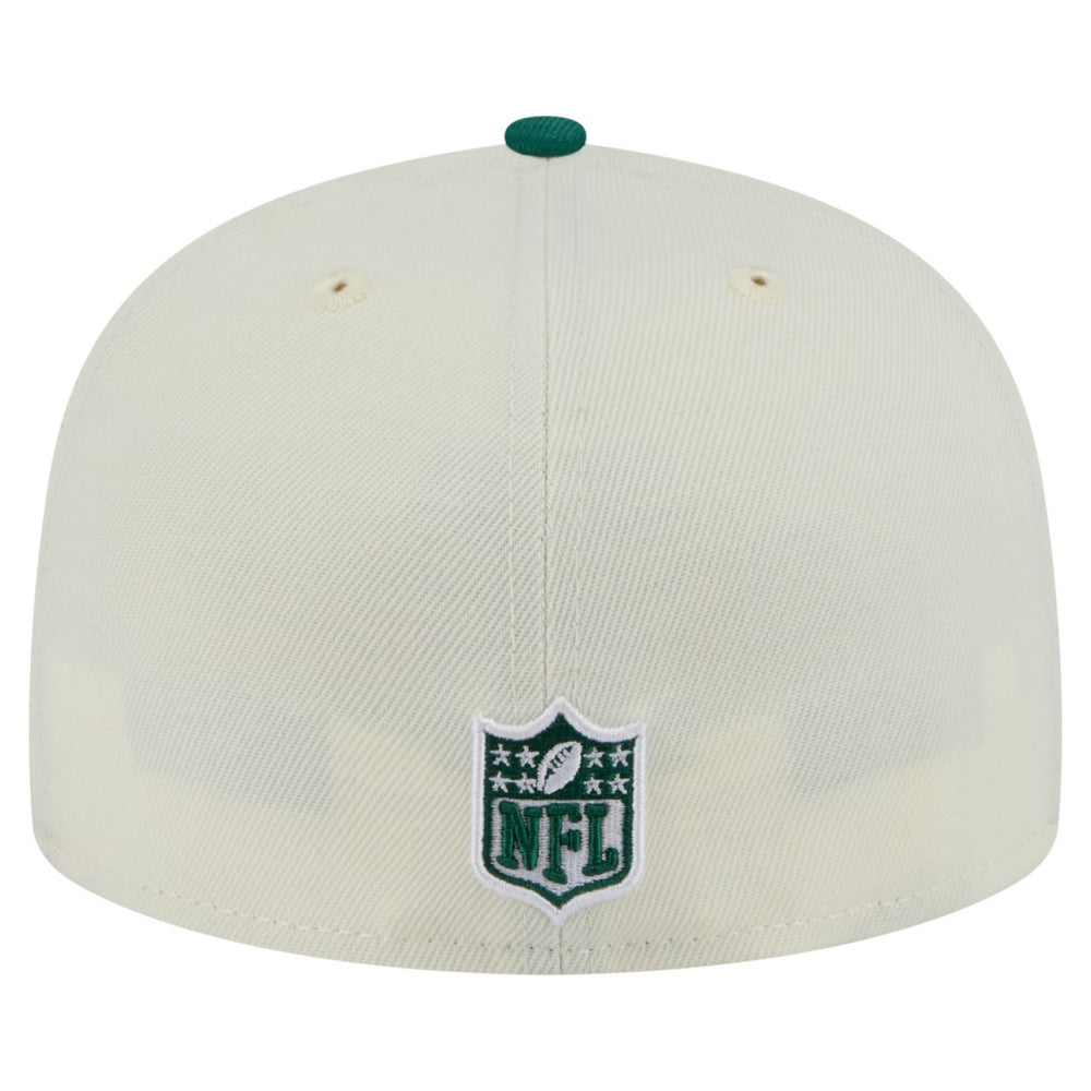 New York Jets New Era Main 59FIFTY Fitted Hat Cream/Green - NFL