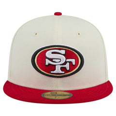 San Francisco 49ers New Era Main 59FIFTY Fitted Hat Cream/Scarlet - NFL