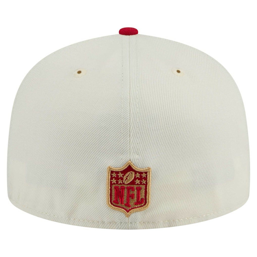 San Francisco 49ers New Era Main 59FIFTY Fitted Hat Cream/Scarlet - NFL