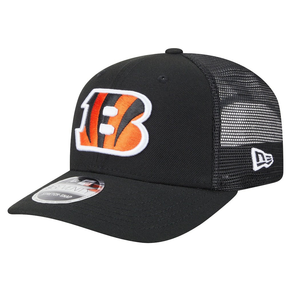 Cincinnati Bengals New Era Main Trucker 9SEVENTY Stretch-Snap Hat Black - NFL