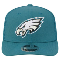 Philadelphia Eagles New Era Main Trucker 9SEVENTY Stretch-Snap Hat Midnight Green - NFL