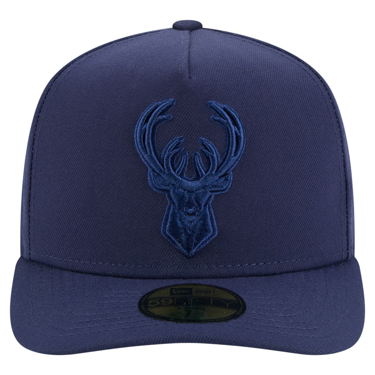 New Era - Milwaukee Bucks Colorpack A-Frame Pinch Front 59FIFTY Fitted Hat - Navy