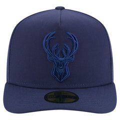 New Era - Milwaukee Bucks Colorpack A-Frame Pinch Front 59FIFTY Fitted Hat - Navy