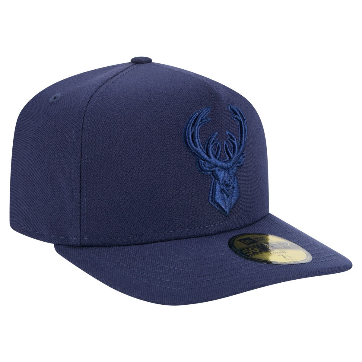 New Era - Milwaukee Bucks Colorpack A-Frame Pinch Front 59FIFTY Fitted Hat - Navy