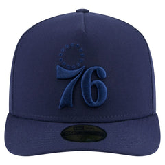 New Era - Philadelphia 76ers Colorpack A-Frame Pinch Front 59FIFTY Fitted Hat - Navy