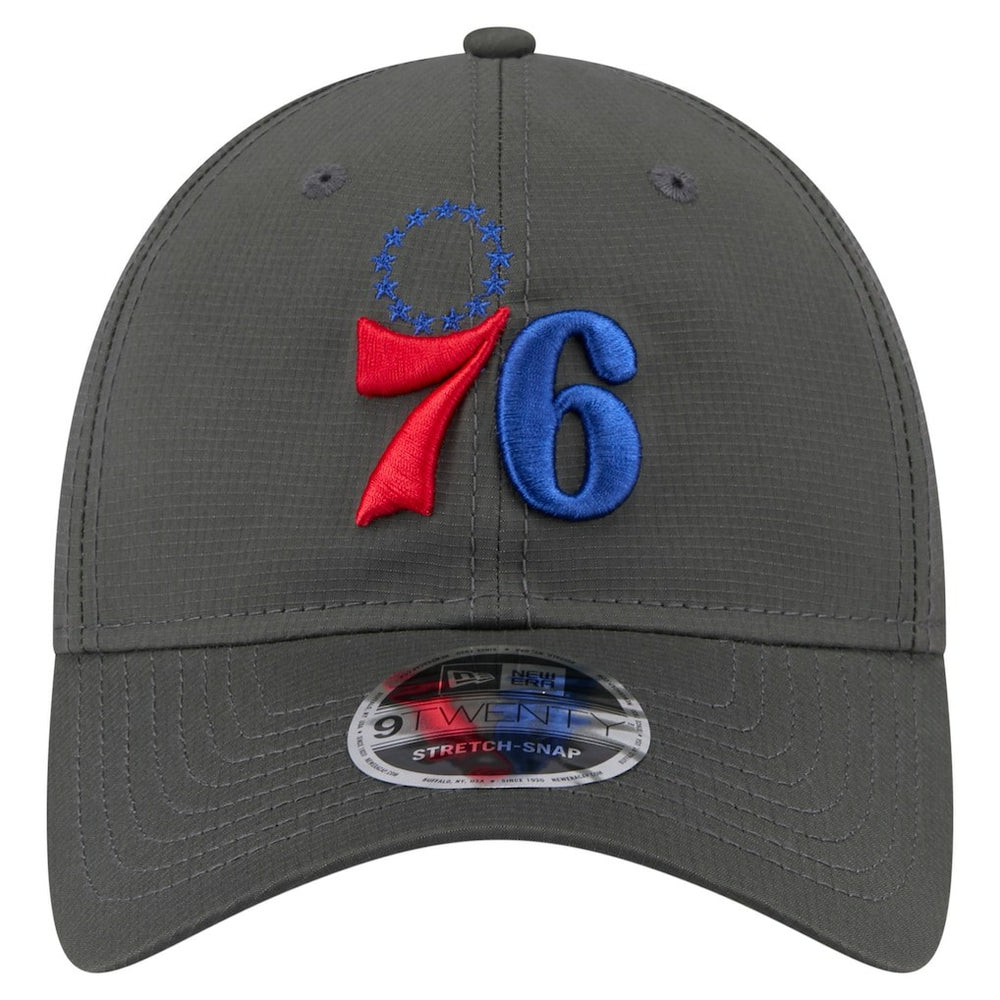 New Era - Philadelphia 76ers Active Ripstop 9TWENTY Adjustable Hat - Charcoal