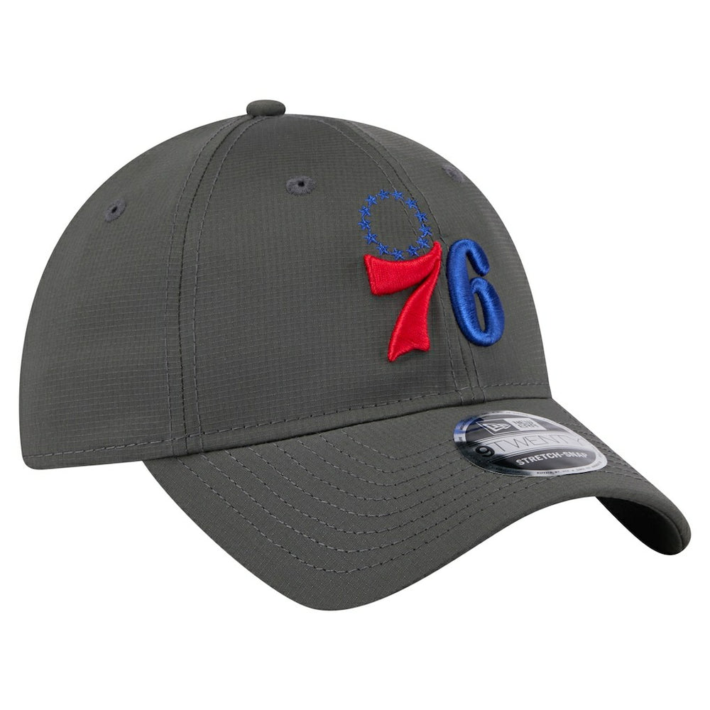 New Era - Philadelphia 76ers Active Ripstop 9TWENTY Adjustable Hat - Charcoal