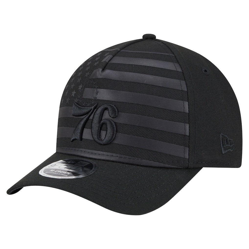 New Era - Philadelphia 76ers Game Day Flag A-Frame 9FORTY Adjustable Hat - Black