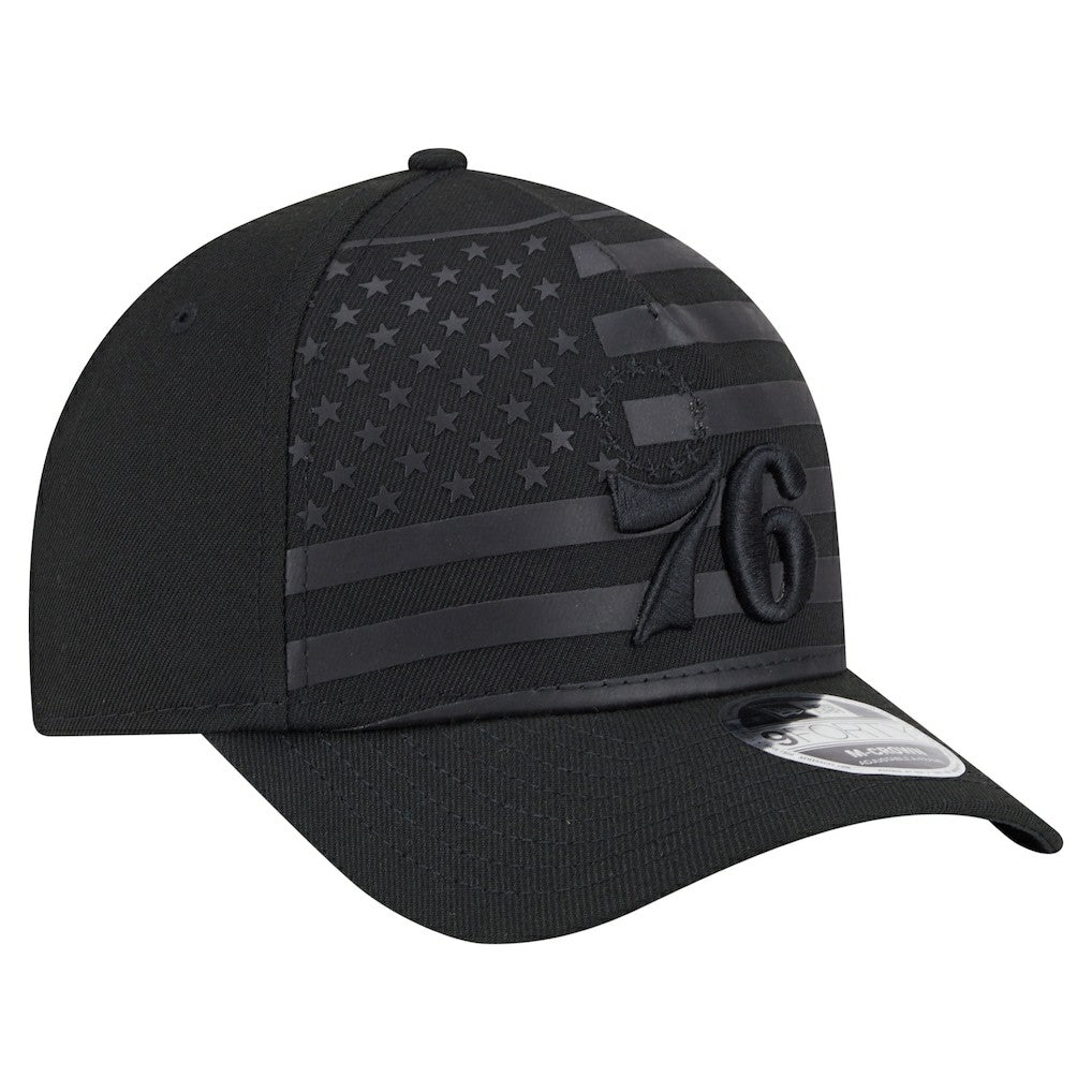New Era - Philadelphia 76ers Game Day Flag A-Frame 9FORTY Adjustable Hat - Black