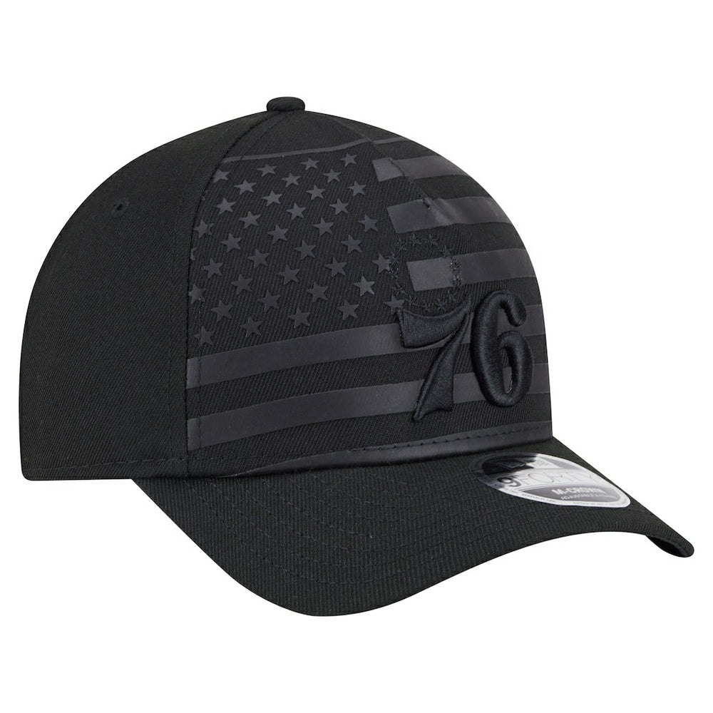 New Era - Philadelphia 76ers Game Day Flag A-Frame 9FORTY Adjustable Hat - Black