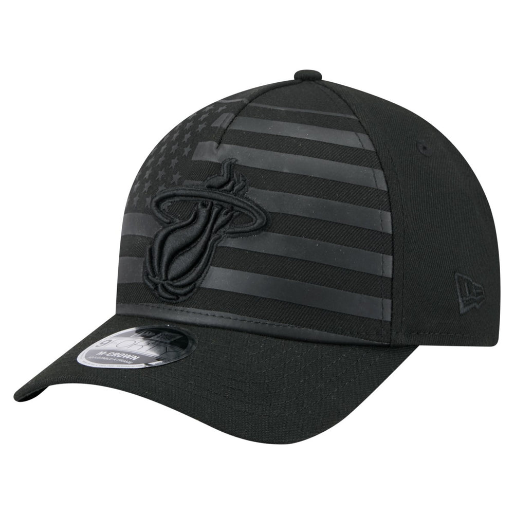 New Era - Miami Heat Game Day Flag A-Frame 9FORTY Adjustable Hat - Black