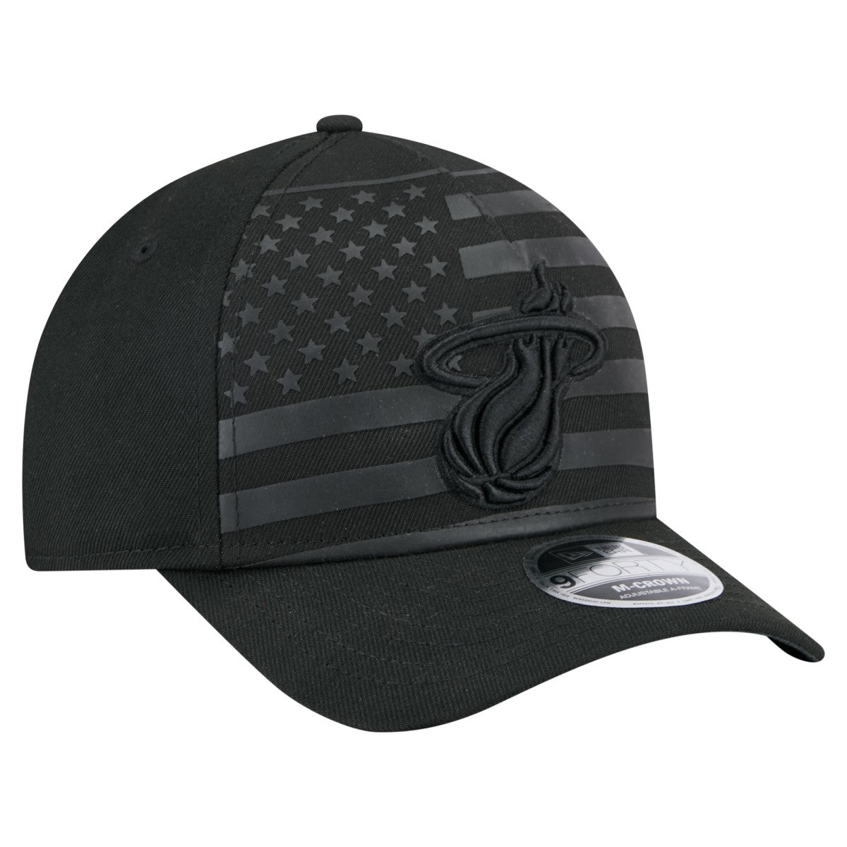 New Era - Miami Heat Game Day Flag A-Frame 9FORTY Adjustable Hat - Black