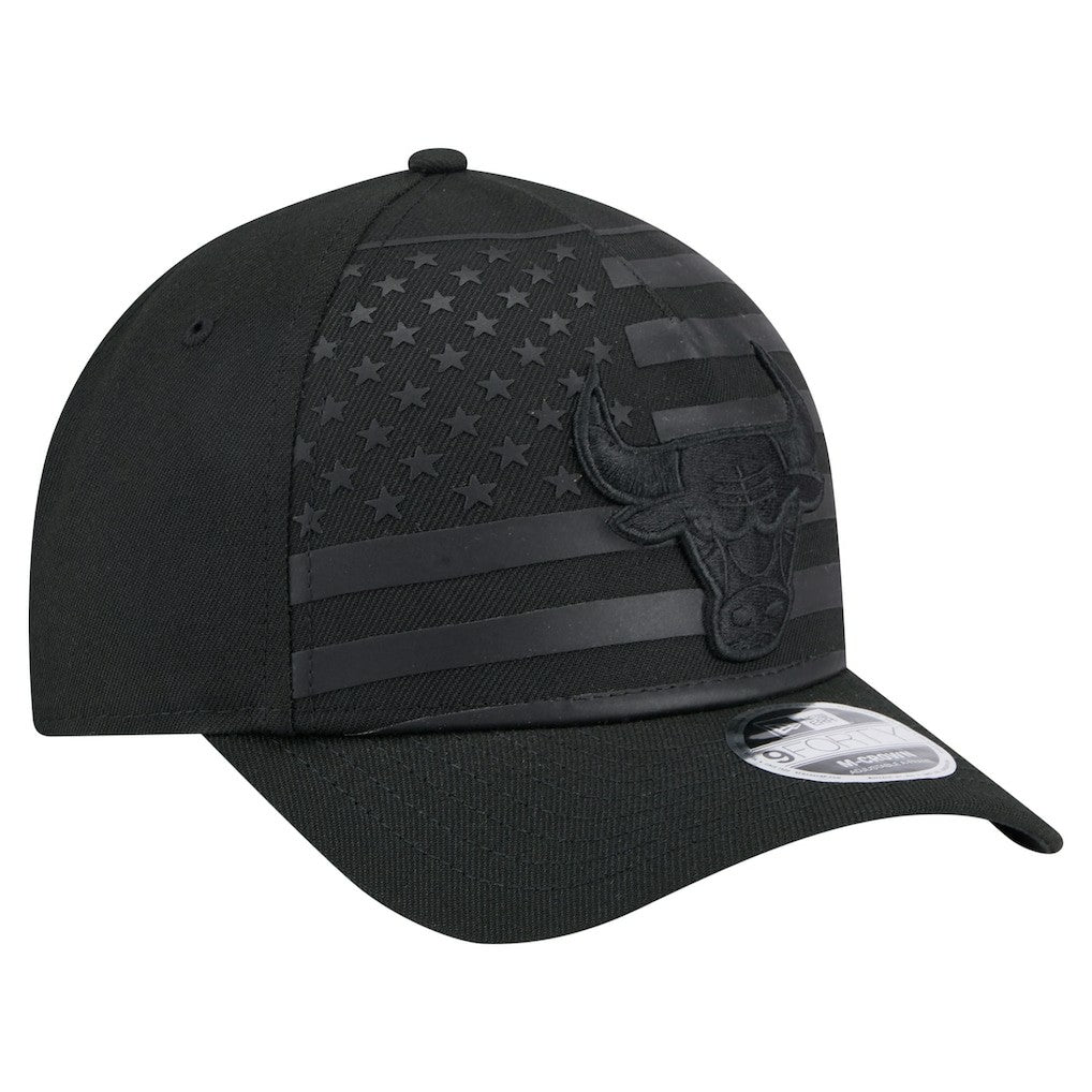 New Era - Chicago Bulls Game Day Flag A-Frame 9FORTY Adjustable Hat - Black