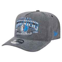 New Era - Dallas Mavericks Throwback Washed Pre-Curved 9FIFTY Snapback Hat - Charcoal
