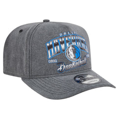 New Era - Dallas Mavericks Throwback Washed Pre-Curved 9FIFTY Snapback Hat - Charcoal