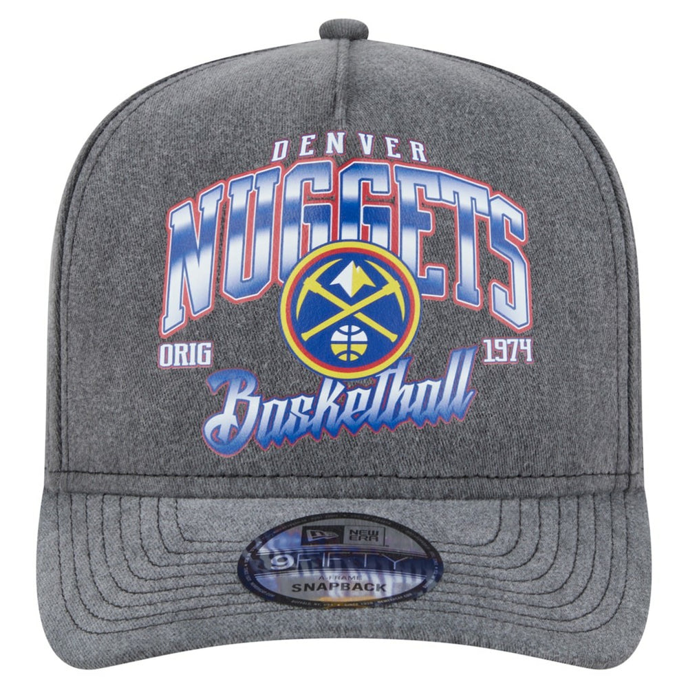 New Era - Denver Nuggets Throwback Washed Pre-Curved 9FIFTY Snapback Hat - Charcoal