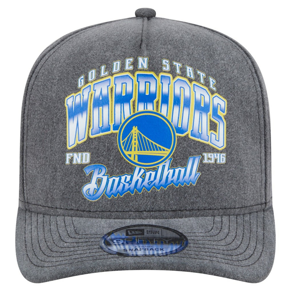 New Era - Golden State Warriors Throwback Washed Pre-Curved 9FIFTY Snapback Hat - Charcoal
