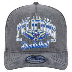 New Era - New Orleans Pelicans Throwback Washed Pre-Curved 9FIFTY Snapback Hat - Charcoal