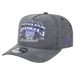 New Era - Sacramento Kings Throwback Washed Pre-Curved 9FIFTY Snapback Hat - Charcoal