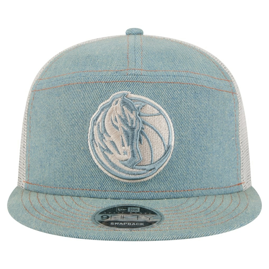 New Era - Dallas Mavericks Adventure Denim Split Panel 9FIFTY Snapback Trucker Hat
