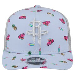 New Era - Houston Rockets Adventure Aloha Pattern 9SEVENTY Stretch-Snap Hat - Light Blue/Gray