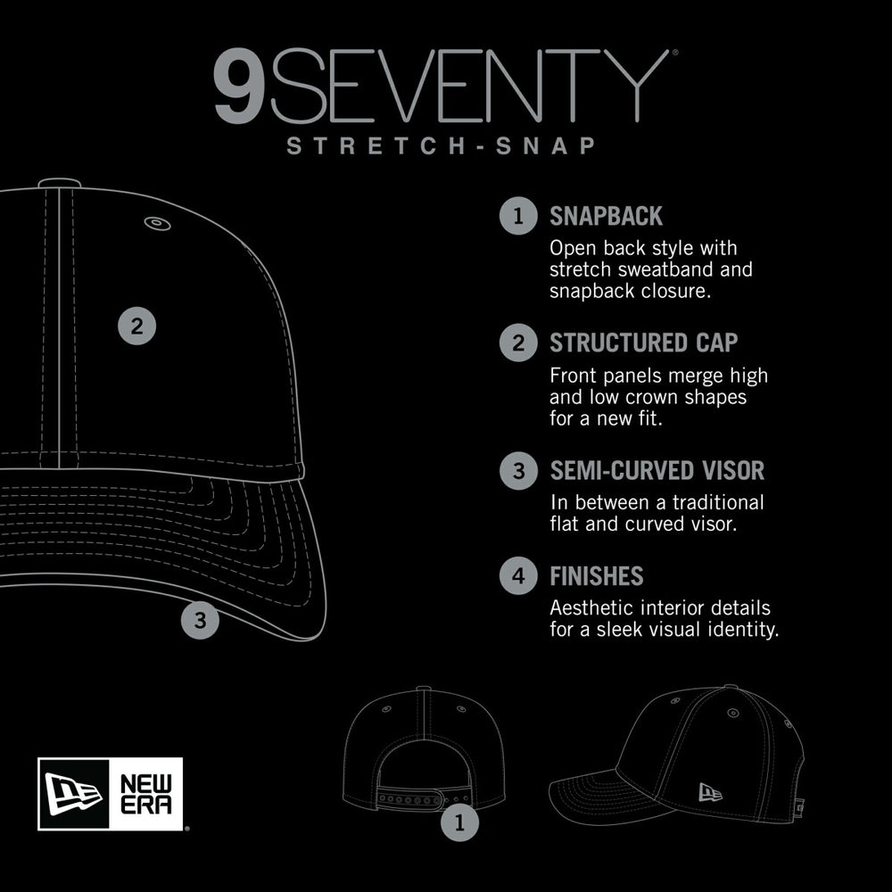New Era - Los Angeles Lakers Adventure Aloha Pattern 9SEVENTY Stretch-Snap Hat - Light Blue/Gray