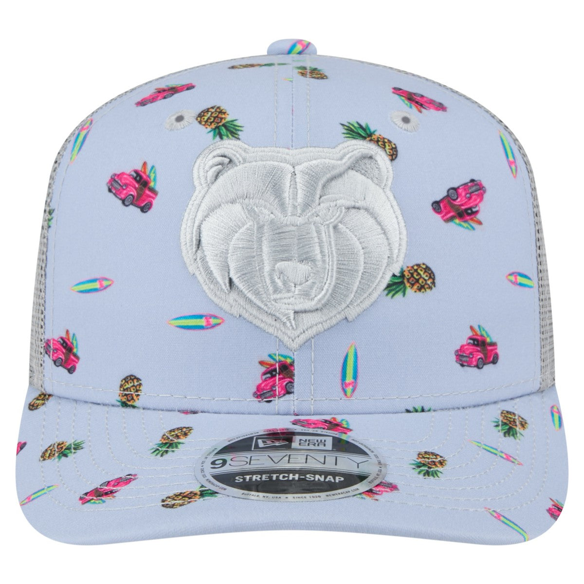 New Era - Memphis Grizzlies Adventure Aloha Pattern 9SEVENTY Stretch-Snap Hat - Light Blue/Gray