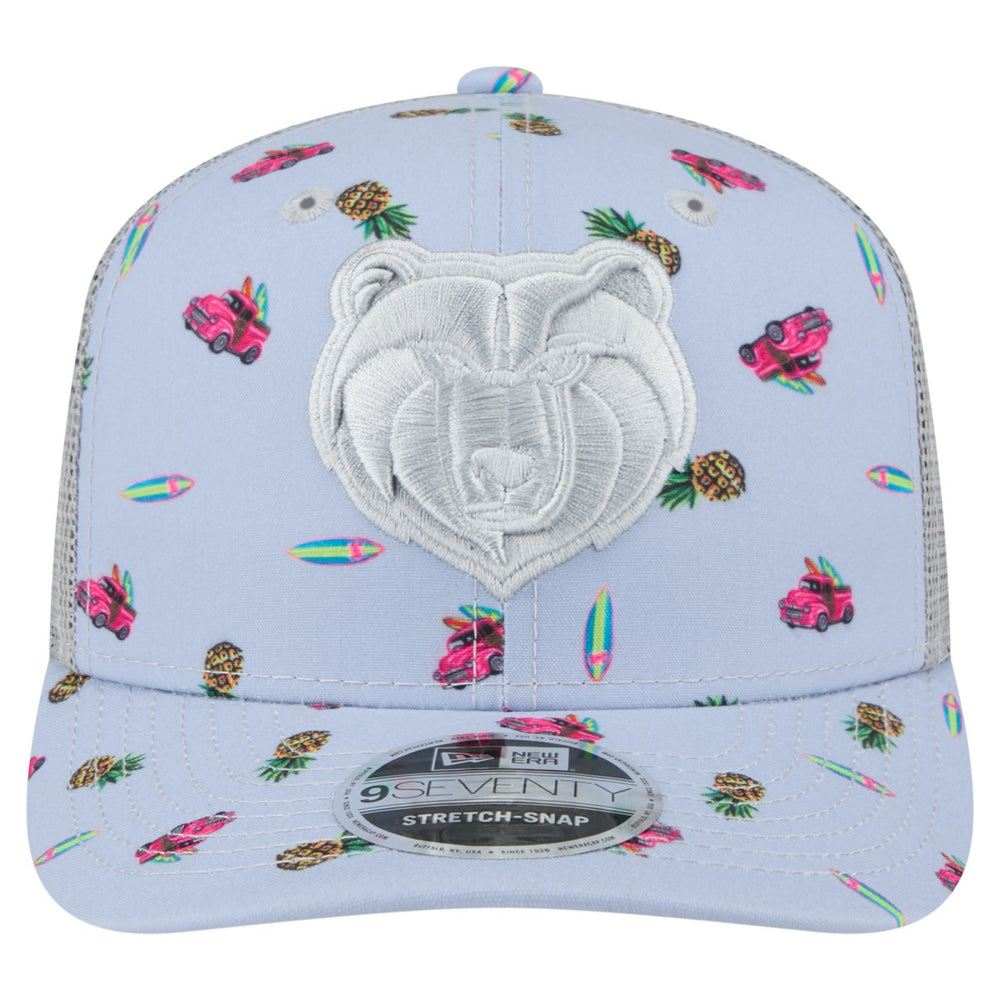 New Era - Memphis Grizzlies Adventure Aloha Pattern 9SEVENTY Stretch-Snap Hat - Light Blue/Gray