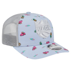 New Era - Sacramento Kings Adventure Aloha Pattern 9SEVENTY Stretch-Snap Hat - Light Blue/Gray